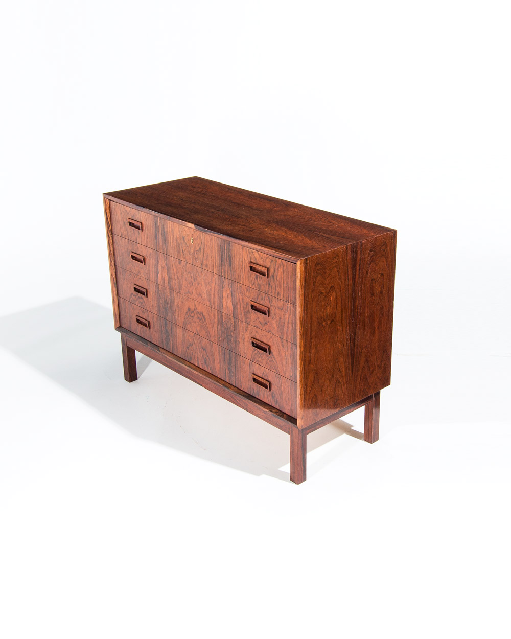 danish mid century 1950's rosewood chest of drawers