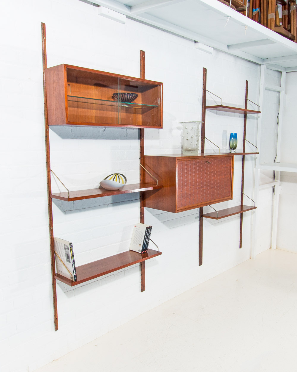 danish mid century furniture cadovius shelving system teak london
