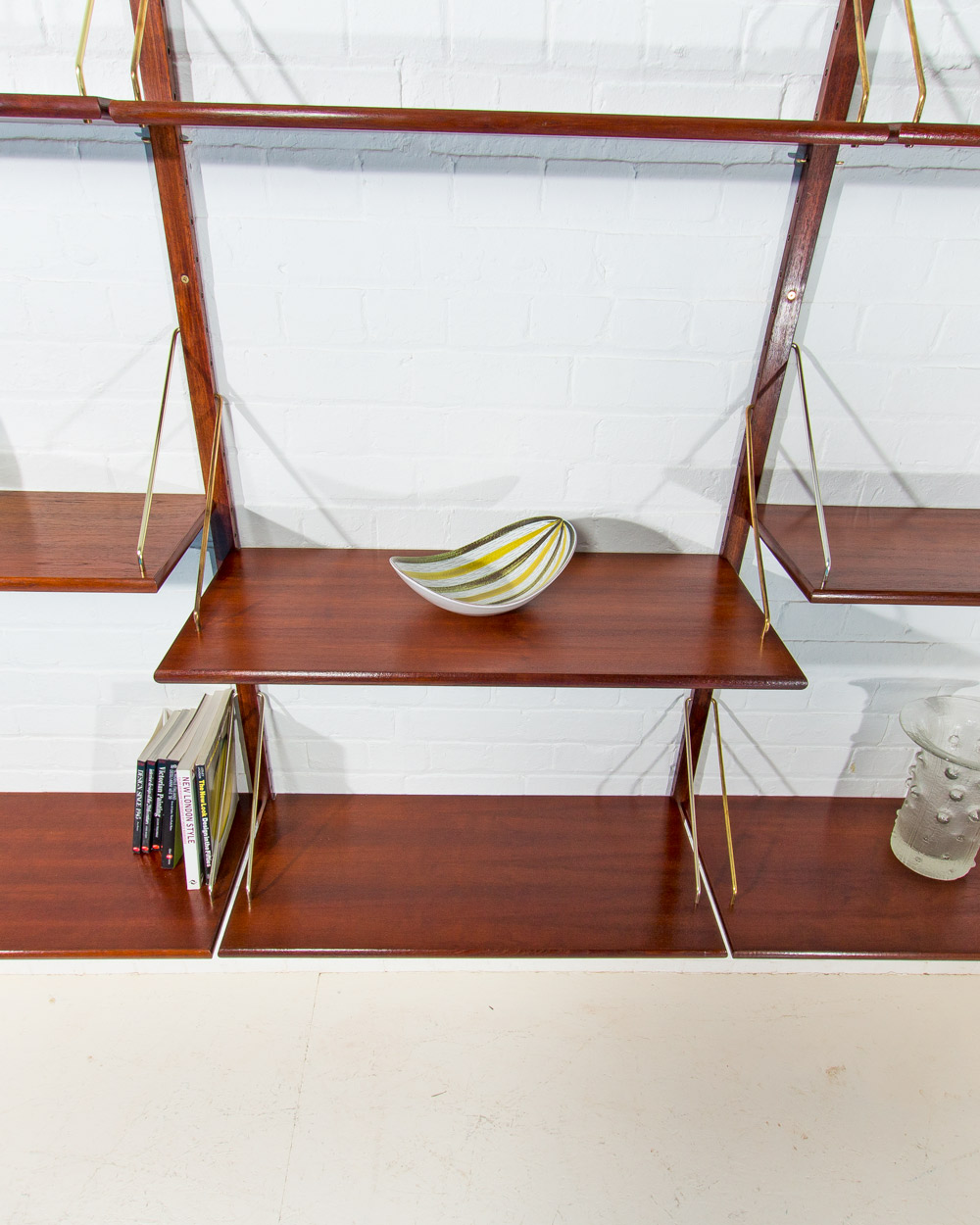 danish shelving system bookcase mid century 1950s teak