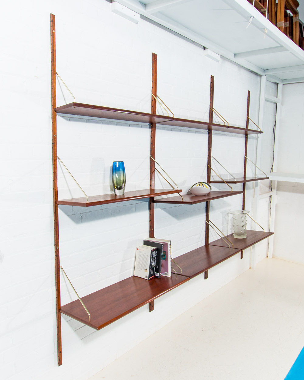 danish shelving system bookcase teak london mid century 1950s