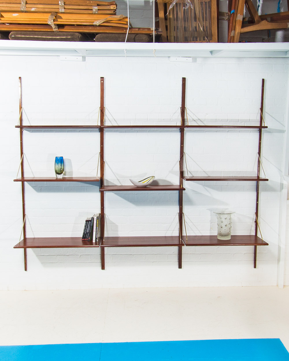 danish shelving system london mid century teak 1950s