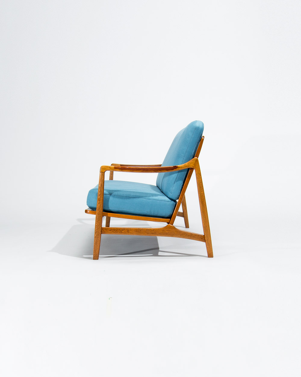 1950s sofa danish mid century uk london 2 seater blue