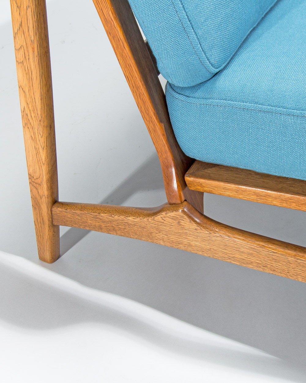 1950s sofa holland sherry blue linen mid century modern furniture uk