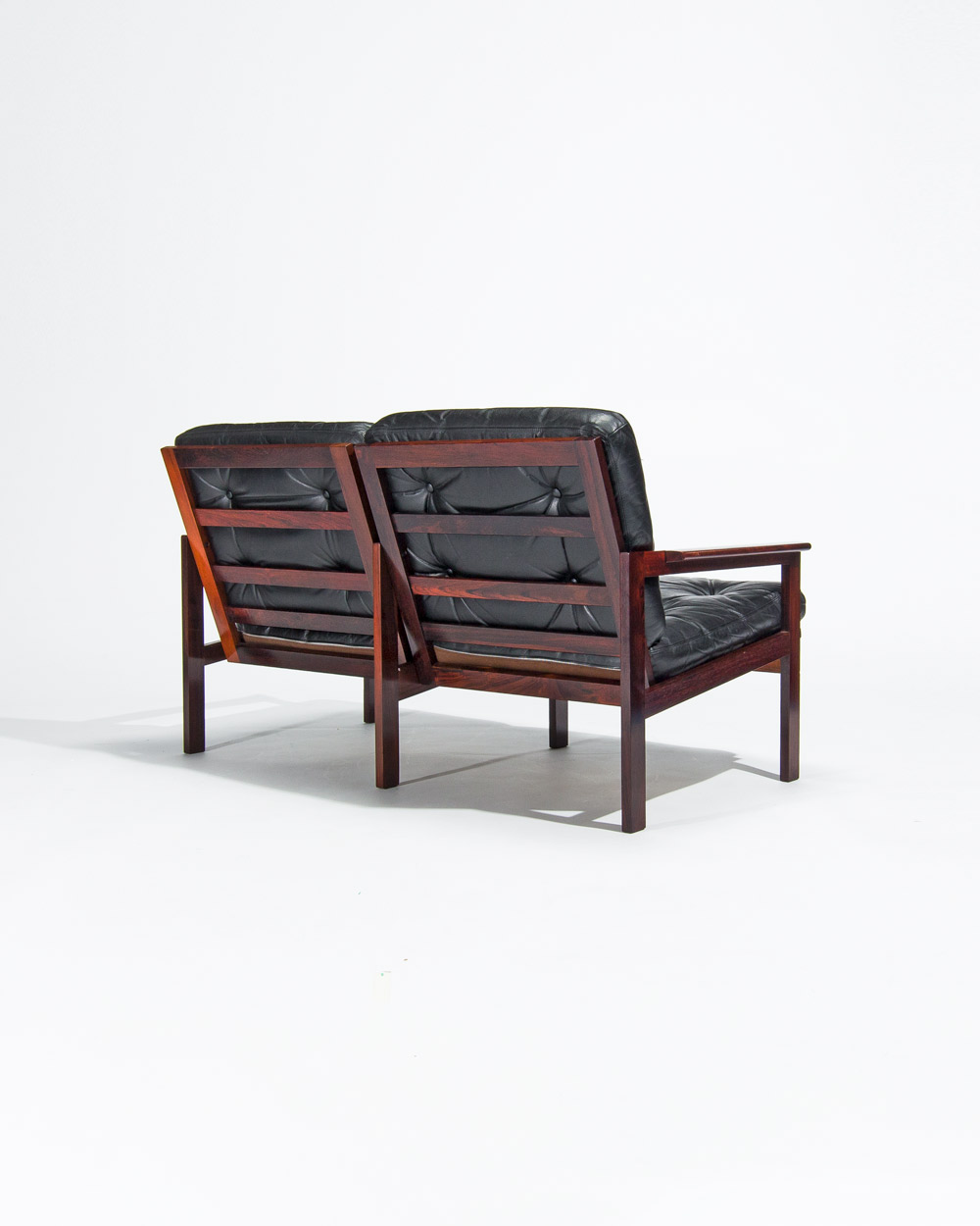 Danish leather sofa 1950s rosewood london vintage couch