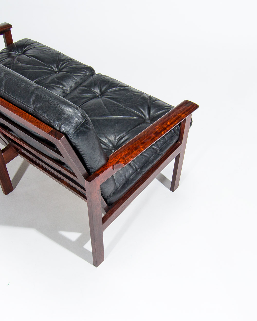 Danish leather sofa mid century design london rosewood wikkelso