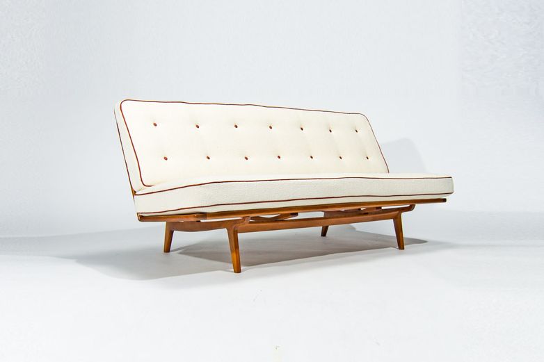 Mid century modern furniture danish sofa 1950s boucle