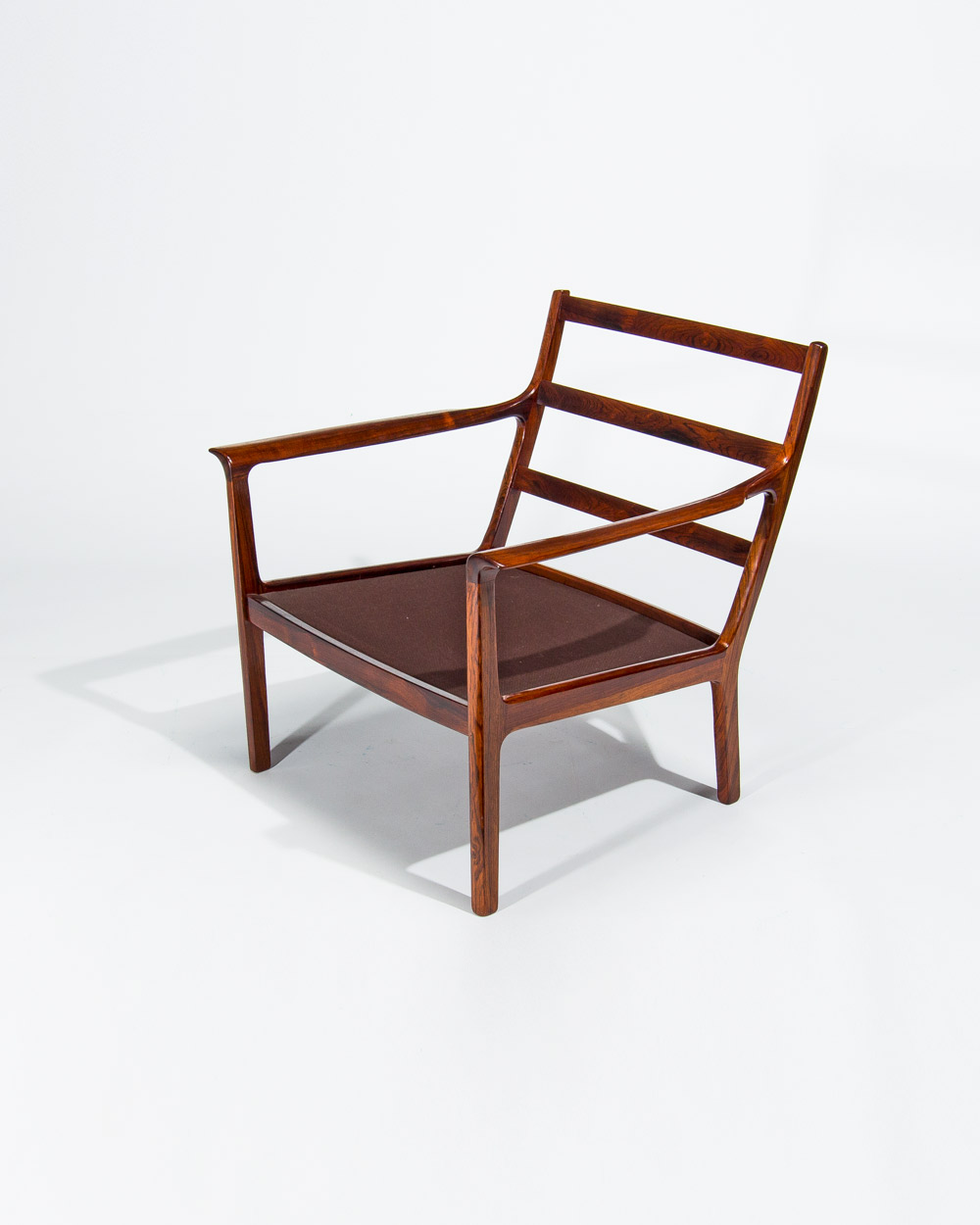 Mid century rosewood armchairs london danish leather scandinavian 1950s