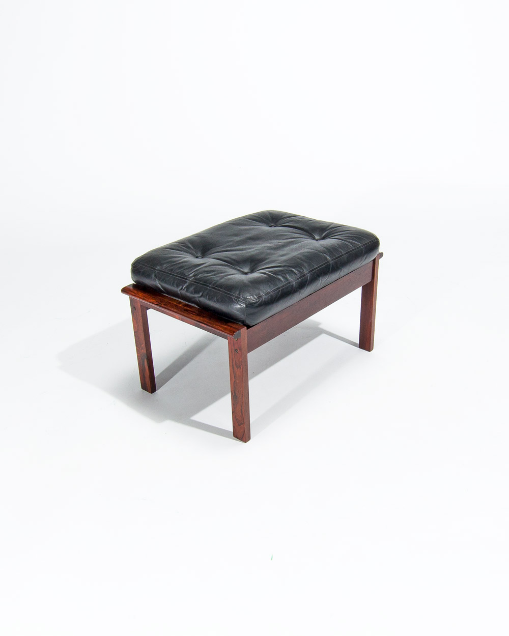 Mid century rosewood sofa footstool leather danish capella wikkelso