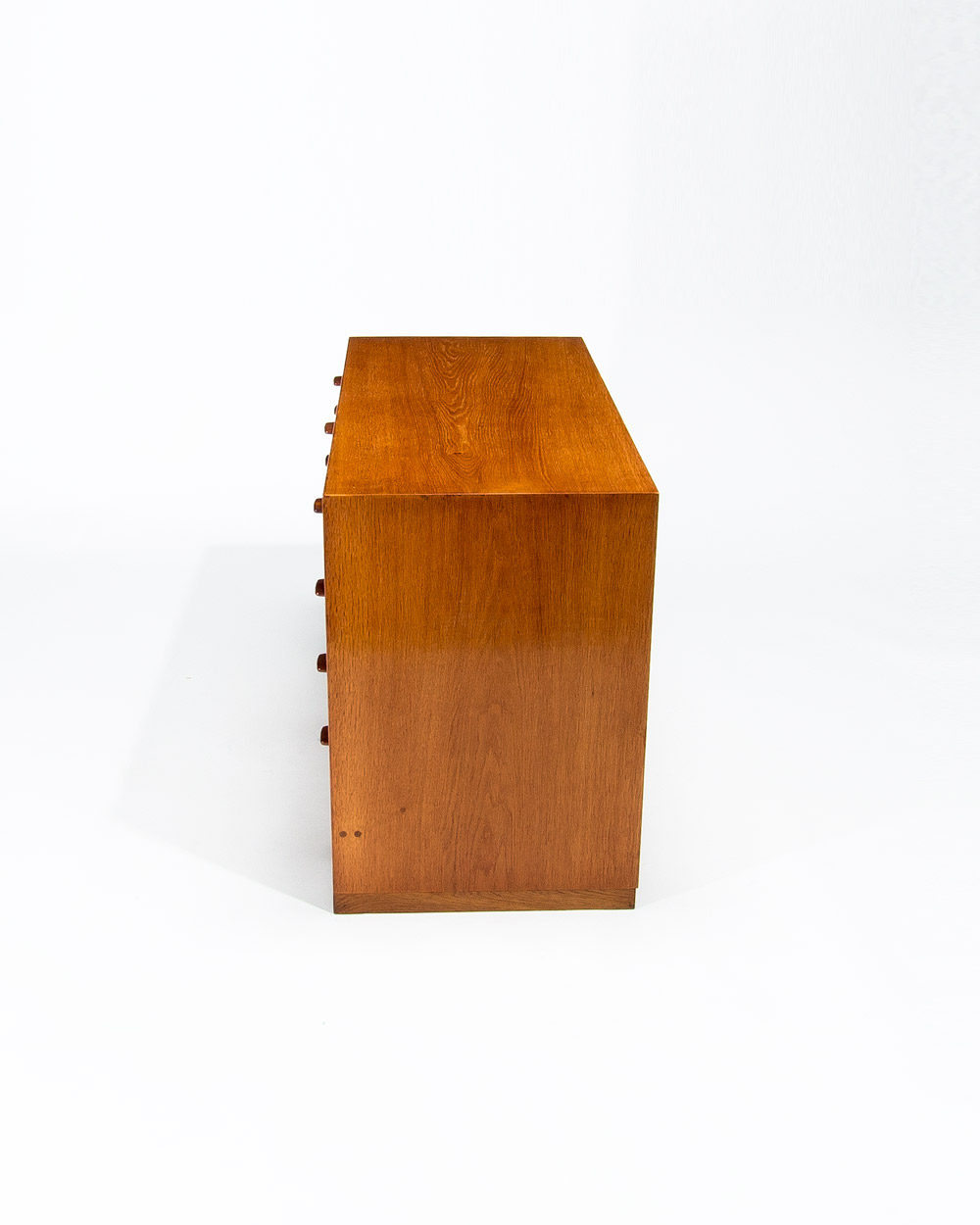 Hans Wegner chest of drawers side profile showing oak cabinet 1950s Denmark