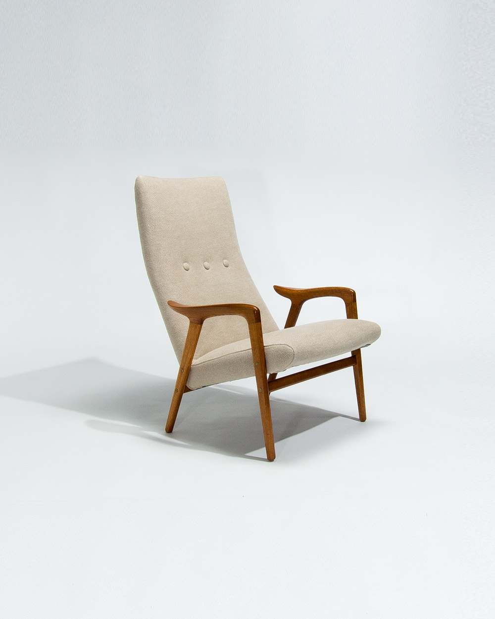 Rear view of Yngve Ekstrom lounge chair for Swedese, Sweden 1950s